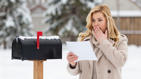 woman reading letter from dmv